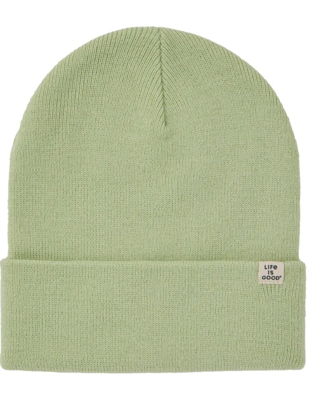 Life is Good Adult Unisex Solid Cuff Beanie, Sage Green, OS